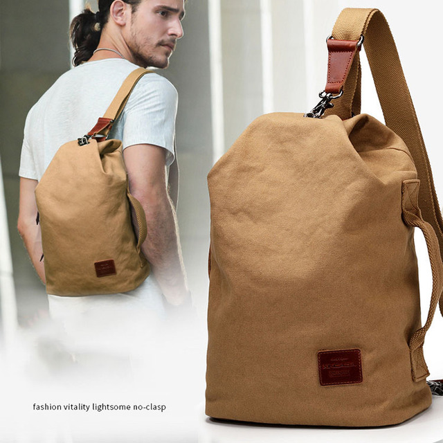 Fashion Casual Canvas Bag Business Laptop Backpack Vintage Vegan Leather Mens Backpack Luxury Bags