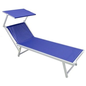 Tumbona plegable para exteriores, tumbona de <span class=keywords><strong>playa</strong></span> con respaldo ajustable y toldo - Product Image 1
