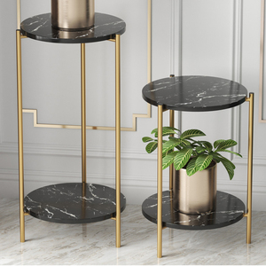 Support de <span class=keywords><strong>plante</strong></span> en marbre doré, décoration de maison moderne du milieu du siècle, support de Pot de fleur d'intérieur en <span class=keywords><strong>fer</strong></span> forgé, support de <span class=keywords><strong>plante</strong></span> en métal - Product Image 3