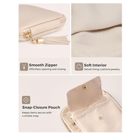 Étui de rangement pour bijoux de voyage portable, multi-compartiments, sac de rangement pour bijoux en accordéon, pochette pour boucles d'oreilles, bagues, bracelets, colliers