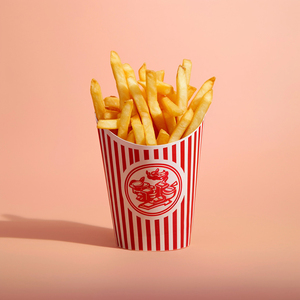 Gobelet en papier kraft incliné pour pop-corn et châtaignes, support personnalisé imprimé pour frites, chips et emballages alimentaires à emporter - Product Image 1