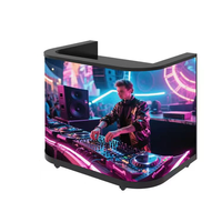 Pantalla LED Curva para Mesa, Diseño GOB de 270 Grados, P2.5, Diseño con Espacio de Almacenamiento para Eventos de DJ, KTV, Club, Cabina de DJ Curva