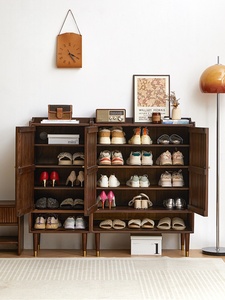 Venta al por Mayor Directa de Fábrica, Gabinete para Zapatos y Almacenamiento de Madera de <span class=keywords><strong>Nogal</strong></span> Negro Norteamericano - Product Image 3