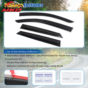 สำหรับเชฟโรเลต เบลเซอร์ 24-26 EV ชุดบังแดดหน้าต่างสไตล์มูเก้น อะคริลิคกันฝน 4 ชิ้น - Product Image 6