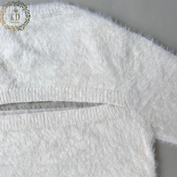 KD-Mini robe moulante en fil à logo personnalisable, coupe blanche, sexy, robe en tricot pour femmes, robe pull en mohair