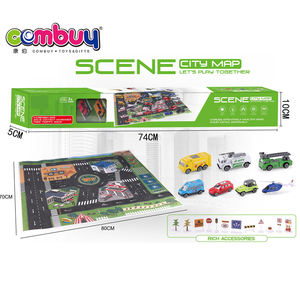 เสื่อผ้าฝ้ายแผนที่เมืองสำหรับเด็กเสื่อสำหรับเล่นกีฬาในร่มแบบโต้ตอบและให้ความรู้ - Product Image 4