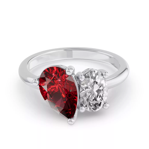 Anillo de Oro Blanco Sólido de 18K con Banda Trenzada Entrelazada, Anillo de Aniversario de Bodas con Diamantes Cultivados en Laboratorio con Engaste Pavé para Mujer - Product Image 1