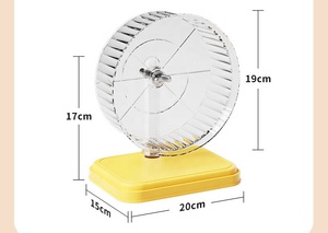 Roue silencieuse pour hamster, roue d'exercice silencieuse pour petits animaux, avec support réglable en hauteur pour <span class=keywords><strong>hamsters</strong></span> syriens nains - Product Image 5