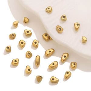 Irregular Spacer <b>Beads</b> | 18K PVD Gold Plated Stainless Steel Asymmetrical Metal <b>Beads</b> for DIY <b>Bracelet</b> Necklace Jewelry <b>Making</b> - Product Image 3