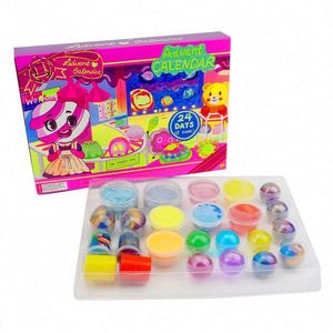 TOYSRUNNER Kit DIY de 24 couleurs d'argile et de plastique, slime écologique, ensemble surprise licorne Poopsie pour enfants, accessoires transparents - Product Image 3