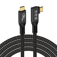 Câble USB 4.0 Type C 40 Gbps Synchronisation des données 8K/5K 60Hz 240W Charge rapide 90 degrés Câble USB C Thunderbolt Compatible avec MacBook