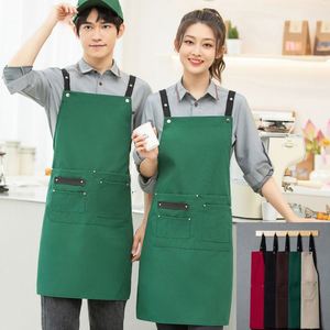 Custom Logo Kitchen Barista Chef Uniform <b>Work</b> <b>Apron</b> for Bar Cafes Shop Grill Restaurant Canvas <b>Aprons</b> - Product Image 2