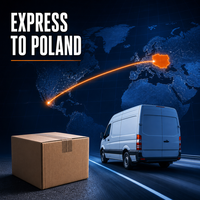 Transitaire Express FBA de Chine vers la Pologne, Expédition Express FBA Amazon 5-8 Jours DDP Porte-à-Porte avec Numéro de Suivi