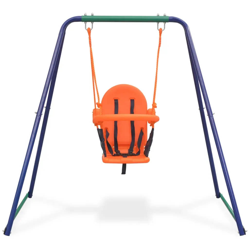 2021 Wholesale antique garden swing 2 in 1 Patio single Swing for baby Popular toy metal swing frame