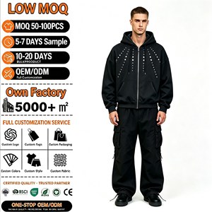 Polyester/Cotton Breathable Eco-Friendly Hoodies <b>Set</b> Thick Fleece Heavy Weight Oversized Custom Print Logo Men's Sweatshirts - Product Image 1