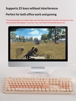 MOFii SWEET Retro Typewriter Shape 104 Key USB Plug and Play Multimedia Keys Ergonomic Windows Office Desktop Wired Keyboard.