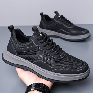 Chaussures décontractées pour hommes, baskets de course respirantes en maille à lacets, bout rond, taille adulte 40 41 42 43 44 45, printemps-été - Product Image 2