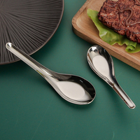 Ensemble de cuillères à soupe en acier inoxydable 304 argenté de qualité supérieure avec logo personnalisé couverts pour la gastronomie et les cadeaux d'affaires pour les mariages