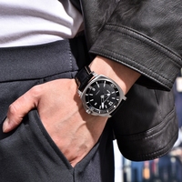 Montres automatiques mécaniques carrées uniques pour hommes PAGANI DESIGN PD-1820, saphir, acier inoxydable, étanches pour hommes