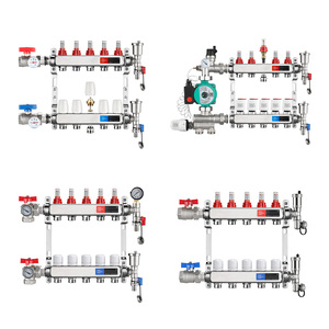 Üretici Büyük Debili Akıllı Kontrol 304 Paslanmaz Çelik Debimetre 230v Yerden Isıtma Kollektör Seti HVAC Sistemleri için - Product Image 2