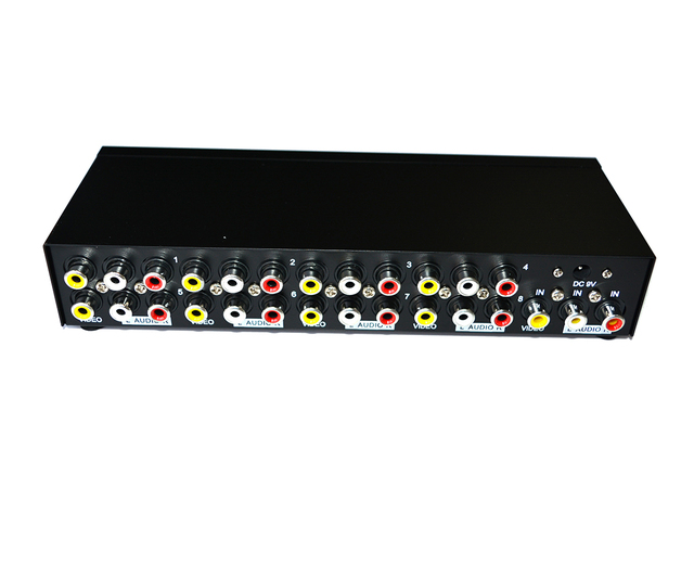 MT-VIKI 8 Way 3 RCA Splitter Composite Video Audio Distribution (1 in 8 Out)