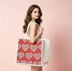 Borse Pieghevoli in Cotone Personalizzate con Logo, Riutilizzabili, con Chiusura a Cerniera, Manico Lungo, Dimensioni Medie, per Pubblicità AITE - Product Image 3