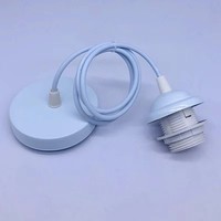 Kit de suspension pour lampe avec cordon, douille E27, support de lampe à vis réglable, style industriel vintage, base de lampe en fer suspendue au plafond, cuivre