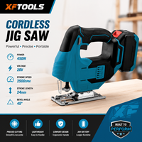 Scie sauteuse électrique sans fil XF 21V, sans balais, linéaire, compacte, pour le travail du bois, DIY, industrielle, batterie lithium 3.0Ah 450W, garantie 3 ans