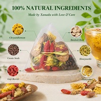 Thé Détoxifiant pour le Foie 5g, aux Plantes Chrysanthème, Graines de Cassia, Bardane, Chèvrefeuille, Sachets de Thé pour la Santé des Yeux, Sachet Détoxifiant, Thé Chinois en Gros