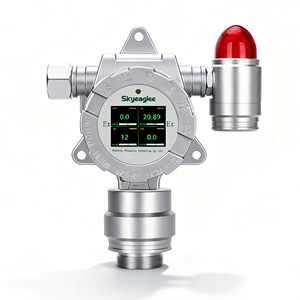 Sabit 4'ü 1 Arada Gaz Analizörü Dedektörü EX CO H2S O2 CO2 Amonyak Gaz Dedektörü, LCD Ekranlı Çok Fonksiyonlu Dedektör - Product Image 1