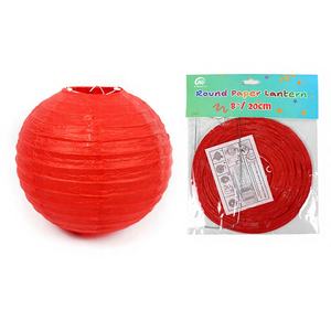 144pcs/CS Lanterne en papier rouge de 8 pouces pour l'éclairage de fête - Product Image 1