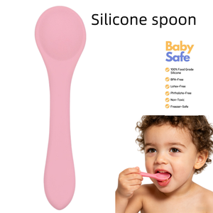 Lot de Couverts Souples et Colorés en Silicone pour Bébé : Cuillères et Fourchettes Personnalisables pour la Première Alimentation des Tout-Petits - Product Image 5