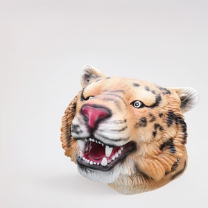 Títere de mano con cabeza de animal, juguete de vinilo, modelo de simulación de león, tigre, perro, guepardo, juguete de moda para niños - Product Image 4