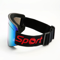 Lunettes de sport PC avec protection UV400, anti-buée, pour le ski, la montagne, la moto et le motocross