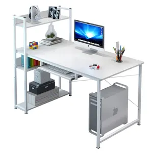 Großhandel Schlafzimmer Studie Tisch mit Regal Möbel modernen Stil Computer Schreibtisch mit Lager regal Home Office Schreibtisch