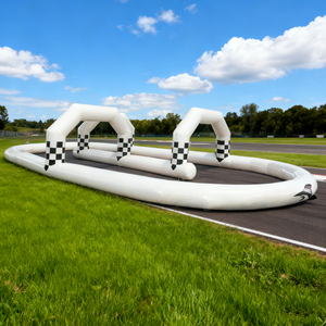 Casa Inflable Personalizada con <span class=keywords><strong>Pista</strong></span> de Carreras y Túnel para 6 Niños, Juego de PVC Impermeable para Interiores/Exteriores con Fácil Instalación - Product Image 6