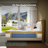 Matelas orthopédique de luxe grand format, écologique et confortable, compressé et roulé, pour lit simple, queen ou king, idéal pour hôtel et chambre à coucher