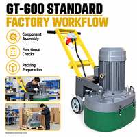 Machine à poncer les sols GT-600, directement de l'usine, pour béton, avec moteur et composants d'engrenage