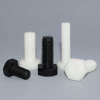 Vis à tête hexagonale en plastique usinées CNC de haute précision, en nylon PA66/POM/PTFE, fixations durables, tailles personnalisées, fourniture directe usine