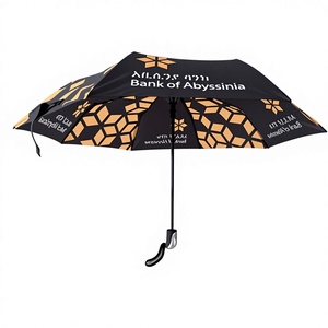 <span class=keywords><strong>Parapluie</strong></span> pliant entièrement automatique de 97 cm en pongé <span class=keywords><strong>avec</strong></span> baleines métalliques noires, conception coupe-vent, idéal pour les cadeaux d'affaires - Product Image 2