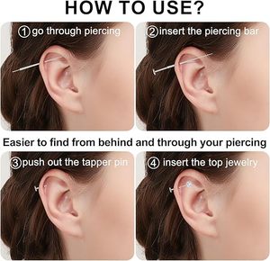 <span class=keywords><strong>Pendiente</strong></span> plano Gaby G23 de titanio sin rosca para tragus, labret, cartílago, labio, <span class=keywords><strong>medusa</strong></span>, concha, joyería de piercing para mujer - Product Image 5