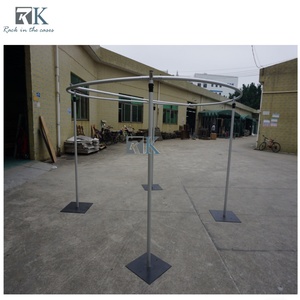 Elegant Red Drape Wedding Decoration with Detachable Metal Frame - Product Image 5