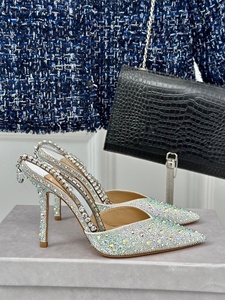 Zapatos de tacón de aguja de lujo de diseñador, de alta calidad, con pedrería, tacones altos para damas para bodas y eventos nocturnos, estilo moderno - Product Image 3