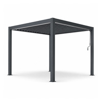 Pergola manuelle en aluminium, auvent bioclimatique, toit de pergola moderne en aluminium, pergola en aluminium thermolaqué pour hôtel, restaurant, cour arrière