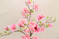 Plante artificielle en pot de magnolia en PEVA avec logo personnalisé, toucher réel, simulation de bonsaï pour la décoration de mariage et de bureau (vente en gros)
