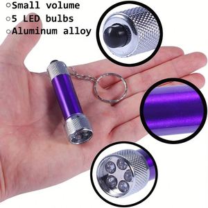Linterna LED con Logotipo Personalizado, Mini Linterna UV para Llavero, Lote de Linternas Portátiles de 5 LED, Mini Linterna de Aluminio para Llavero - Product Image 3