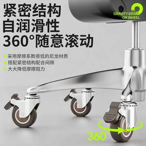 Poluoni 50 Mm Swivel <b>Caster</b> With Brake Silent Universal Furniture <b>Wheel</b> Stem Mount Heavy Duty - Product Image 1