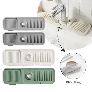 Nuevo protector antisalpicaduras de silicona para grifo de color liso, alfombrilla de drenaje para baño, tapete de secado de platos, alfombrilla para grifo de fregadero - Product Image 2