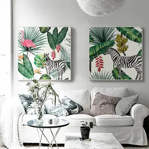 Bắc Âu sơn trang trí phòng khách treo cây xanh tường nghệ thuật bức tranh nhiệt đới bức tranh treo động vật