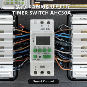 LCD Digital Electric Smart Programmable <b>Timer</b> <b>Switch</b> AHC30A 24 Hours Weekly Automatic Control Battery Powered IP44 Copper 16A - Product Image 2